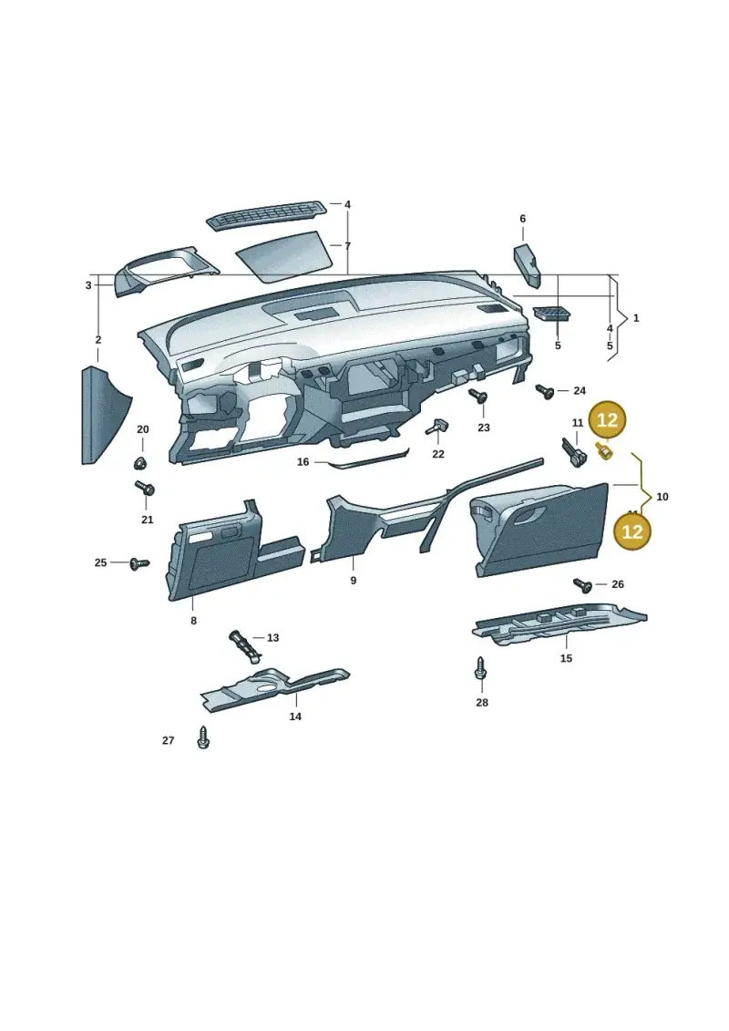 3C0857145 — Skoda Enyaq (2020-) diagram 50a857010, position 12