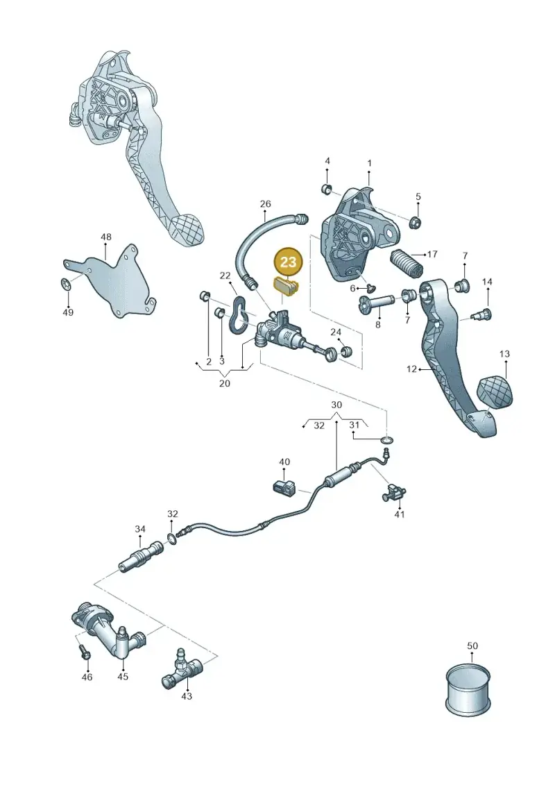 3C0927810D — Skoda Fabia (2021-) diagram 837721250, position 23