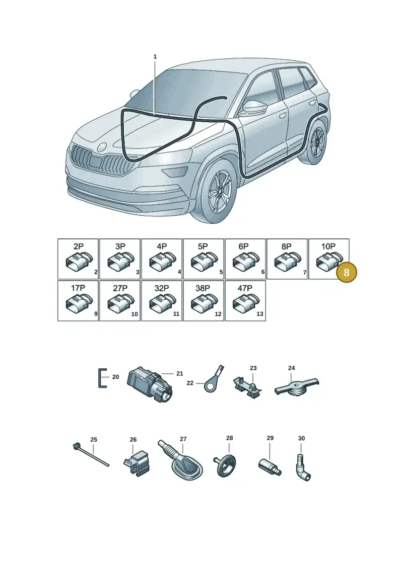3C0972725A — Skoda Kodiaq (2016-2024) diagram 804971085, position 8