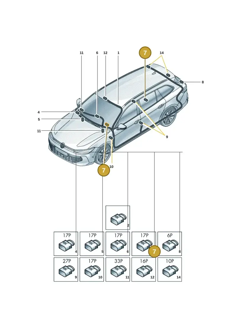 3C0973332B — Skoda Superb Combi (2023-) diagram 3j0972000, position 7