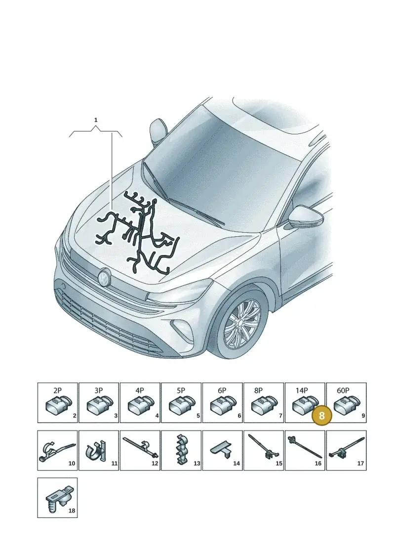 3C0973837 — Skoda Kodiaq (2024-) diagram 57x971170, position 8