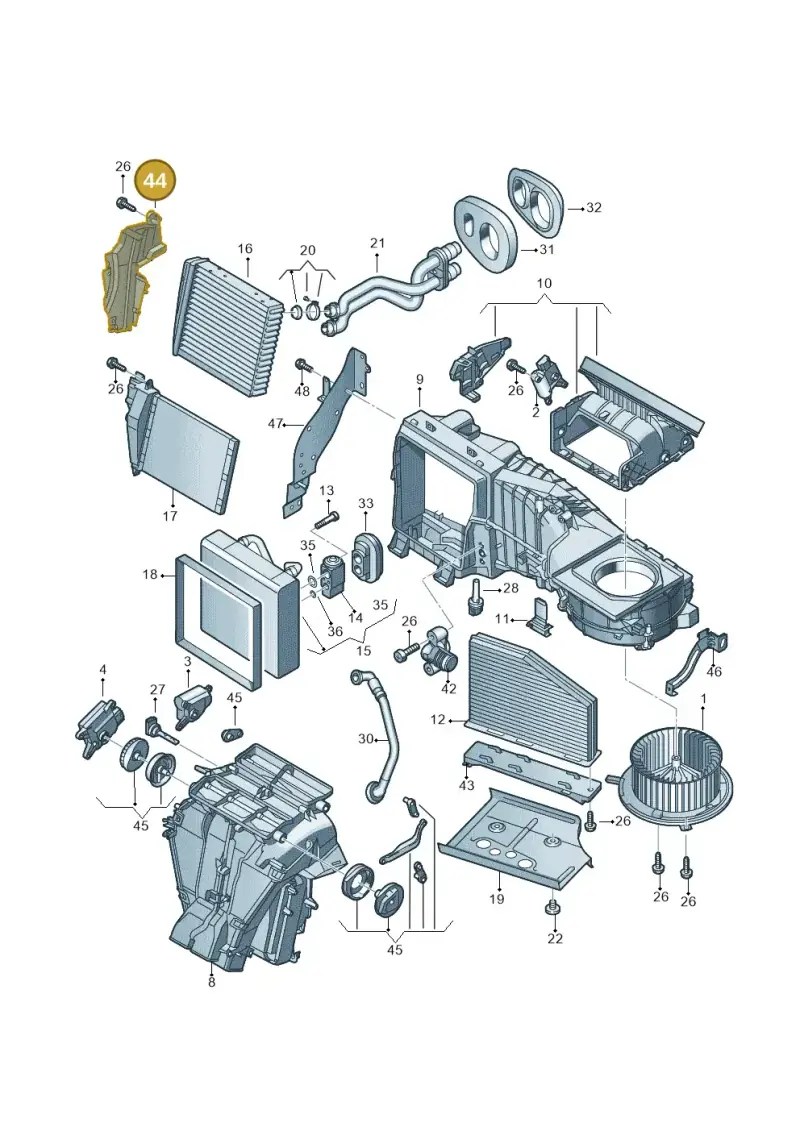 3C1819349B — Skoda Superb (2013-2015) diagram 649820110, position 44