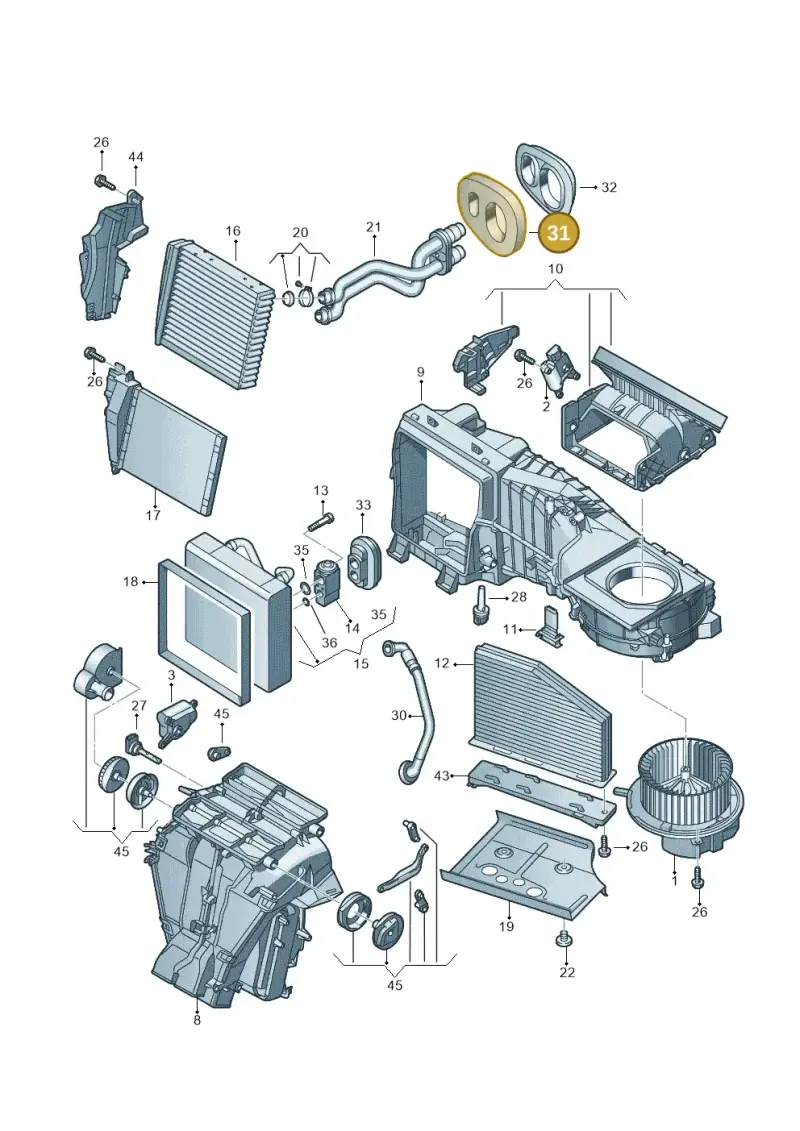 3C1820061 — Skoda Yeti (2009-2013) diagram 409820100, position 31