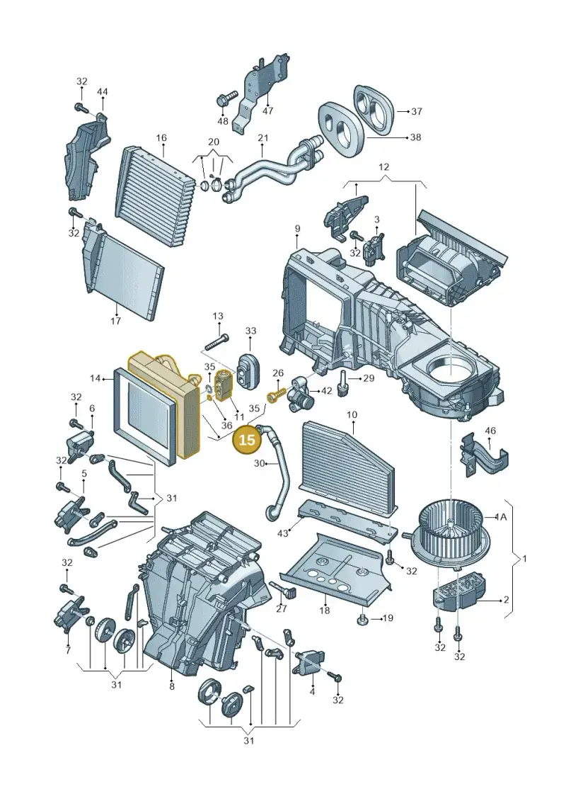 3C1820103D — Skoda Yeti (2013-2017) diagram 649820210, position 15