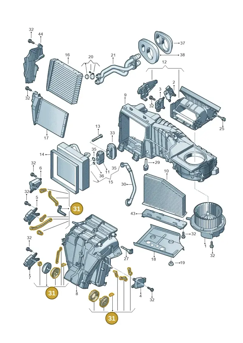 3C1898001A — Skoda Yeti (2009-2013) diagram 409820200, position 31