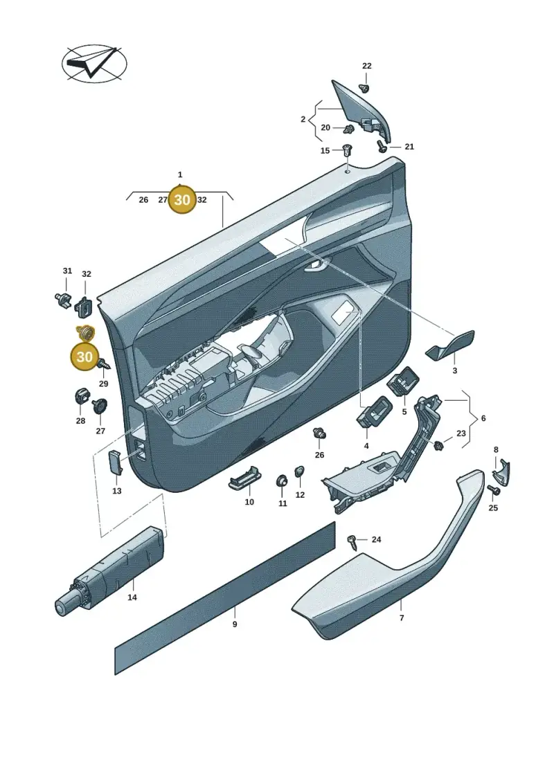3CN868243 — Skoda Superb Combi (2023-) diagram 3p0867000, position 30
