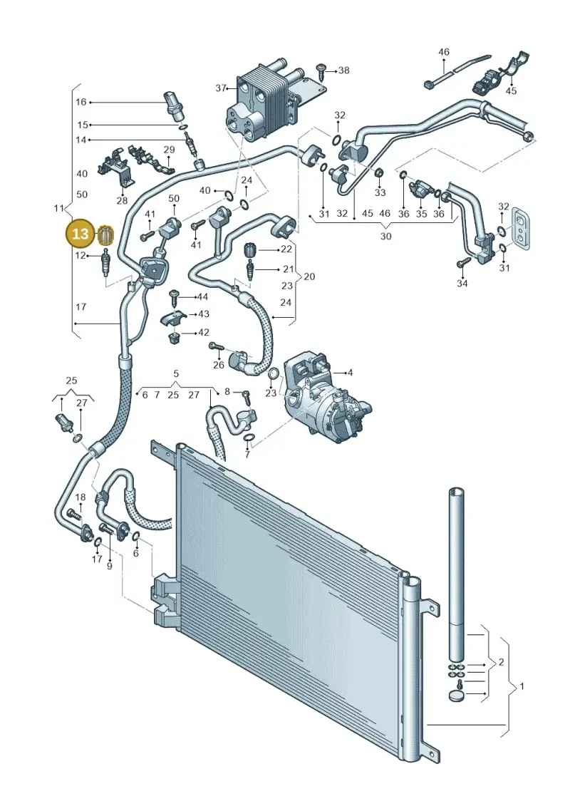 3D0820581 — Skoda Superb Combi (2015-2024) diagram 585260060, position 13