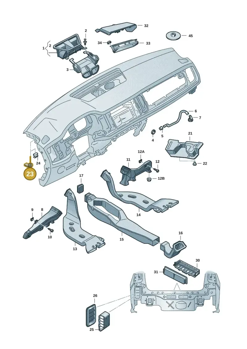 3D0907543A — Skoda Fabia (2021-) diagram 6vn819010, position 23