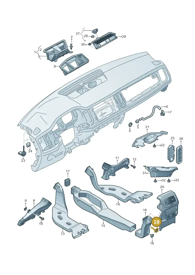 3D0907543A — Skoda Kodiaq (2024-) diagram 804819300, position 19