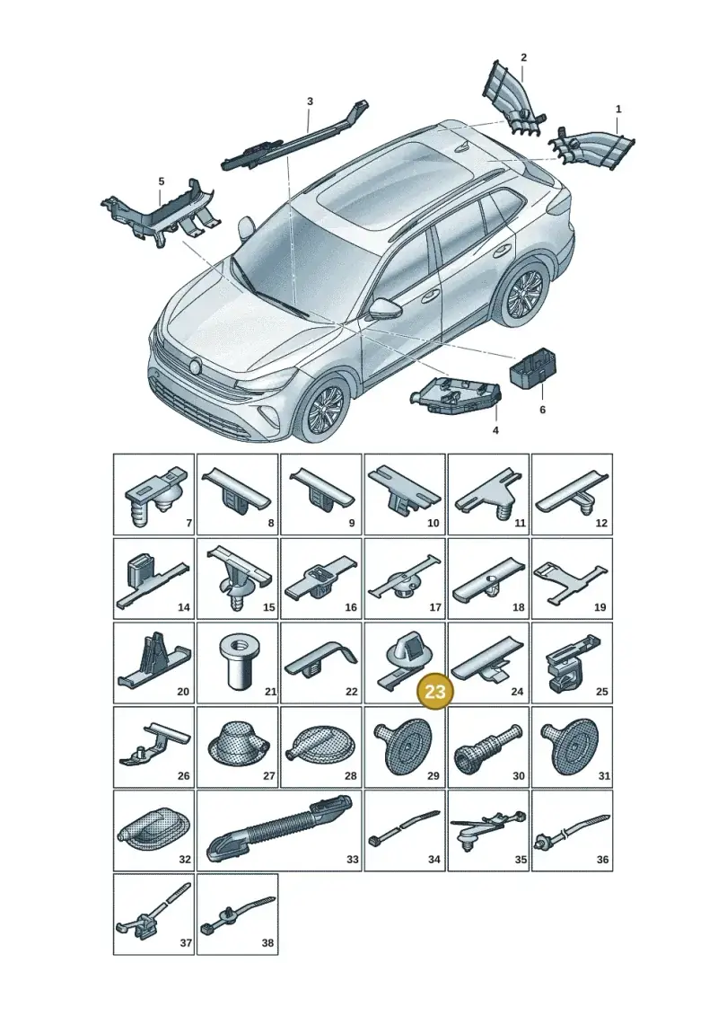 3D0971830J — Skoda Kodiaq (2024-) diagram 57x972001, position 23
