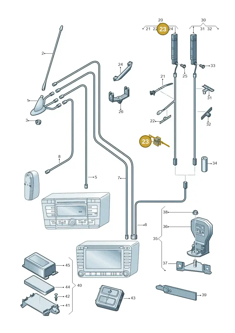 3D0971838E — Skoda Octavia (2017-2020) diagram 805035025, position 23
