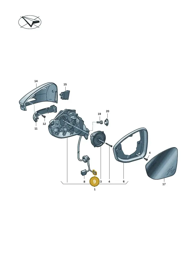 3D0972708A — Skoda Superb Combi (2023-) diagram 14b857400, position 9