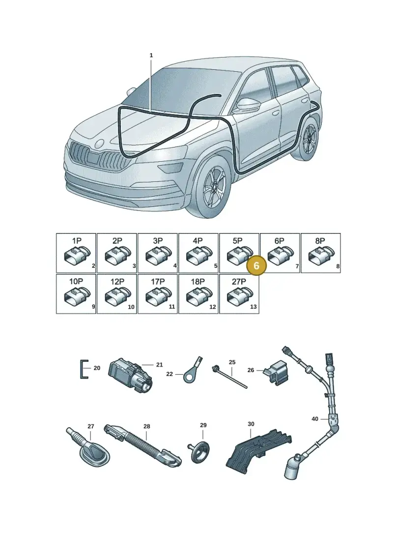 3D0973715 — Skoda Kodiaq (2018-2022) diagram 804971084, position 6