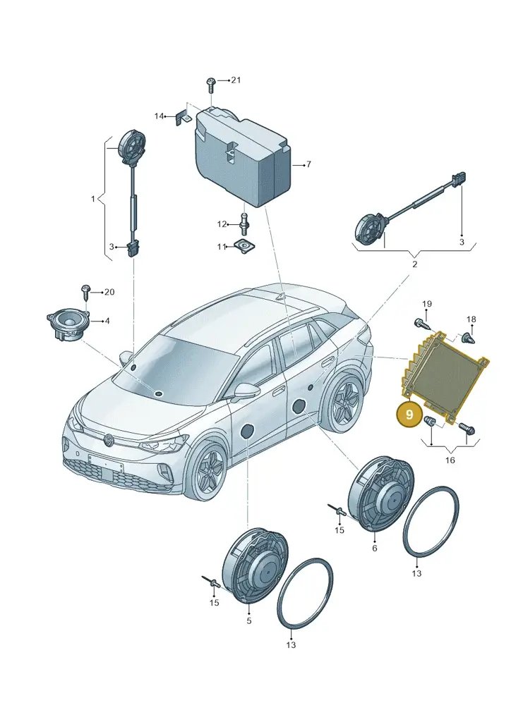 3G0035466B — Skoda Enyaq (2020-) diagram 11a035035, position 9
