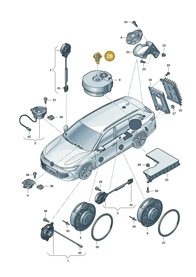 3G0803899B — Skoda Superb Combi (2023-) diagram 3j0035350, position 28