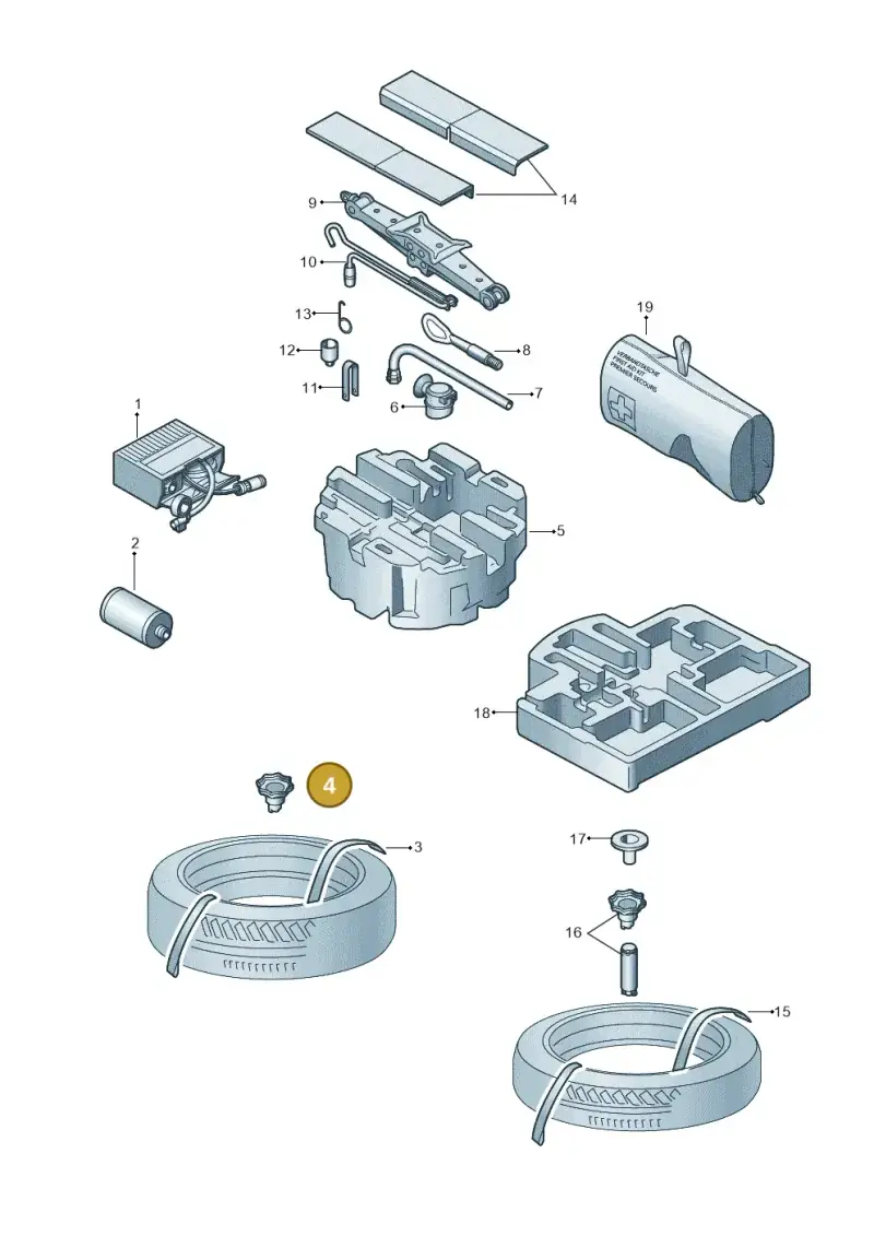 3G0803899B — Skoda Octavia (2019-2024) diagram 585012000, position 4