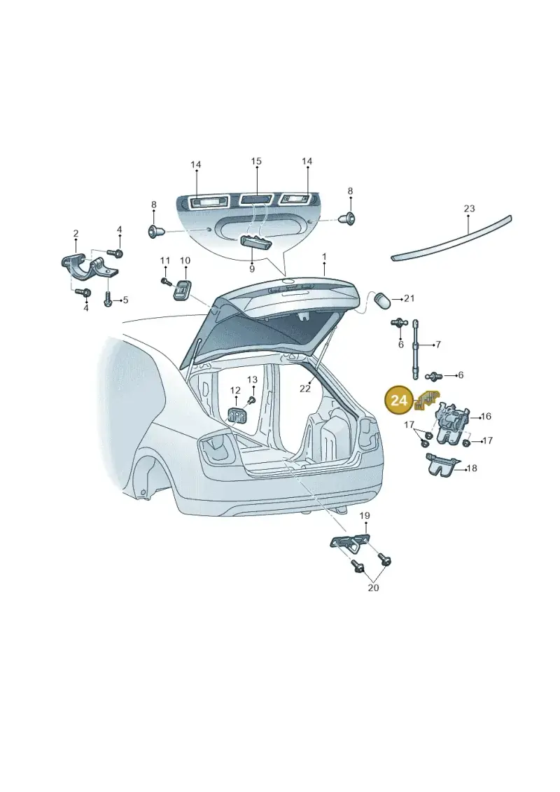 3G0827645A — Skoda Rapid (2012-2022) diagram 740827100, position 24