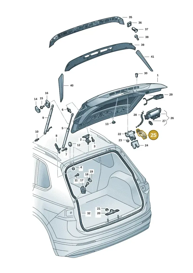 3G0827645A — Skoda Kodiaq (2016-2024) diagram 804827001, position 25
