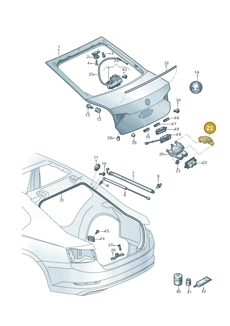 3G0827645A — Skoda Superb Combi (2015-2024) diagram 851827010, position 21