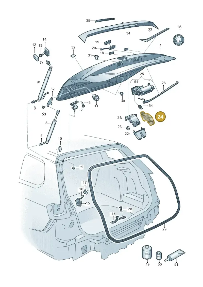 3G0827645A — Skoda Superb Combi (2015-2024) diagram 851827030, position 24