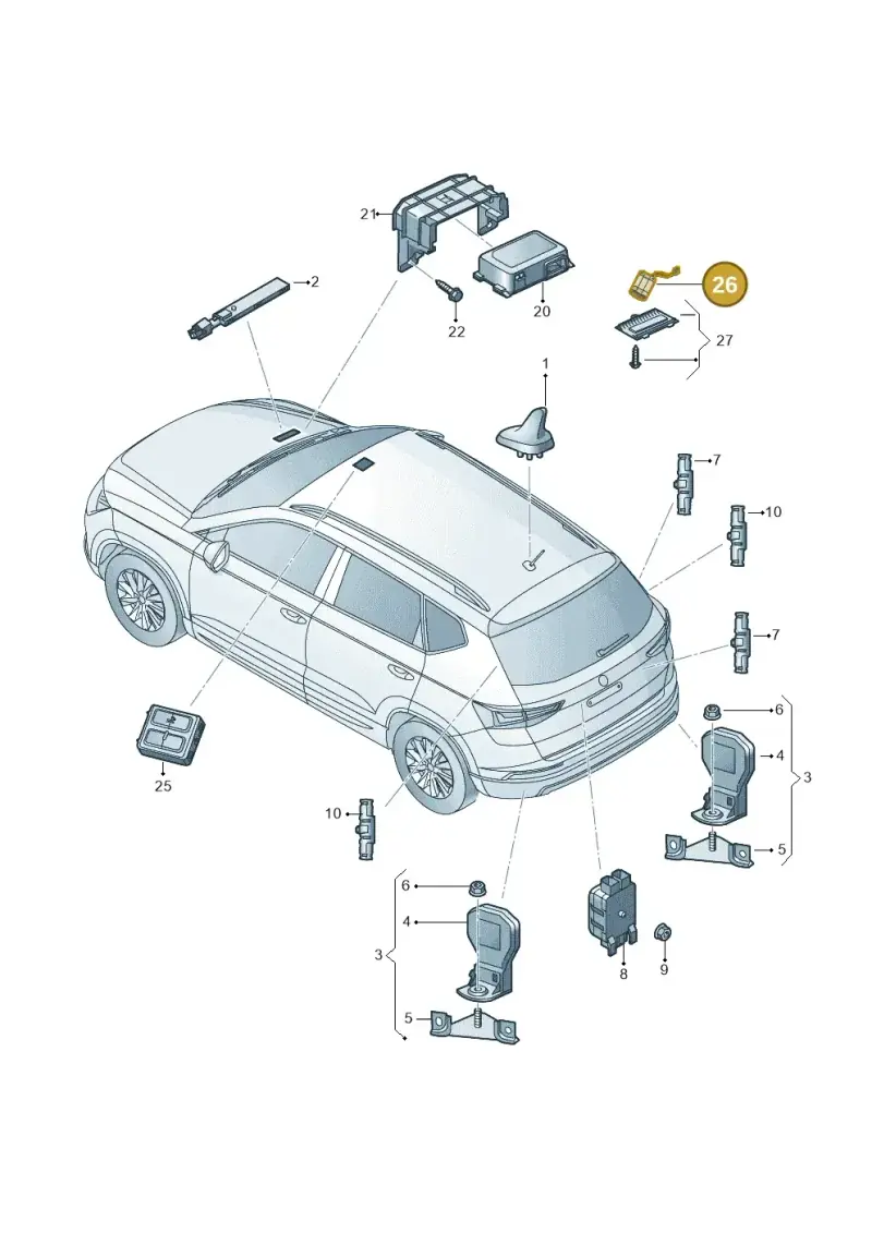 3G0915089B — Skoda Karoq (2017-2022) diagram 834035010, position 26