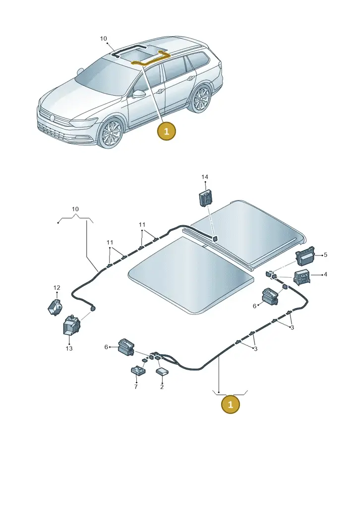 3G0971648A — Skoda Superb Combi (2015-2024) diagram 851972042, position 1