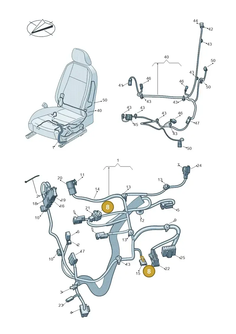 3G0971830 — Skoda Superb Combi (2015-2024) diagram 793972270, position 8