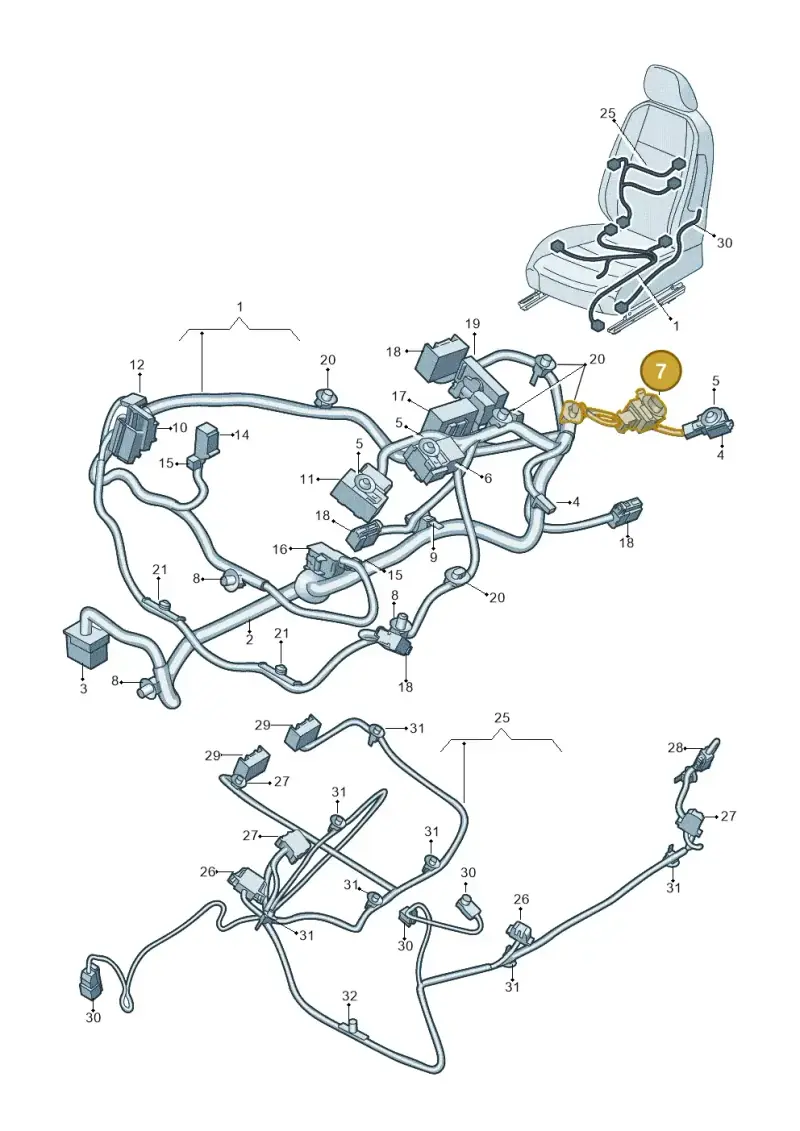 3G0971830 — Skoda Kodiaq (2017-2022) diagram 884972260, position 7