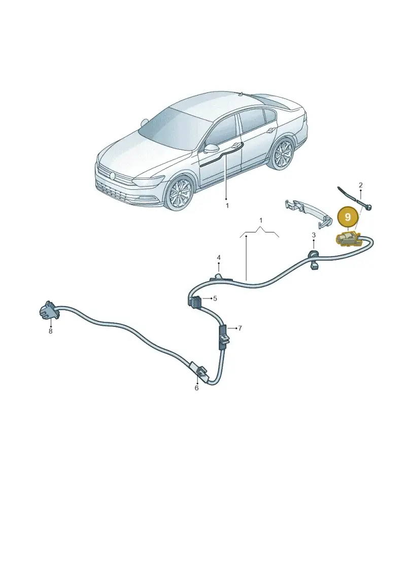 3G0973708A — Skoda Octavia (2019-2024) diagram 793972380, position 9