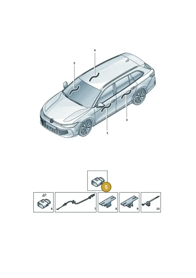 3G0973708A — Skoda Kodiaq (2024-) diagram 3j0972360, position 5