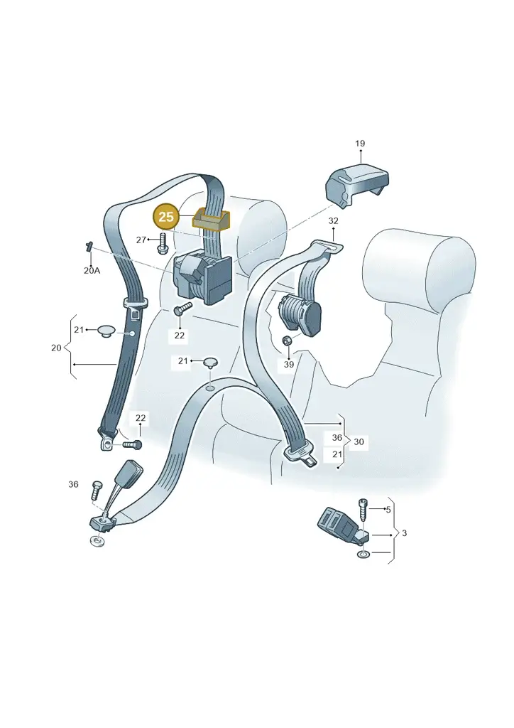 3G9857781 — Skoda Superb Combi (2015-2024) diagram 768857700, position 25