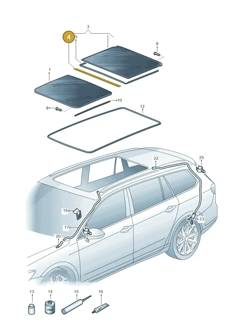 3G9877913 — Skoda Octavia (2019-2024) diagram 793877100, position 4