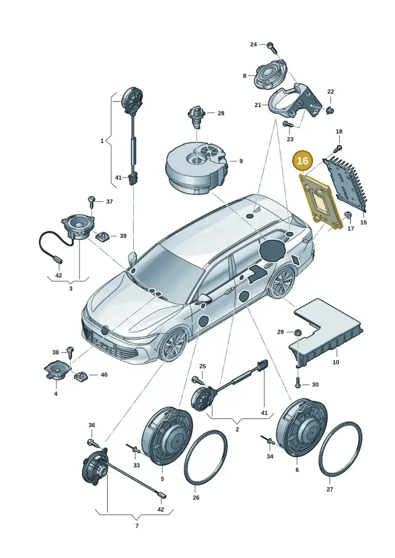 3J0035925 — Skoda Superb Combi (2023-) diagram 3j0035350, position 16