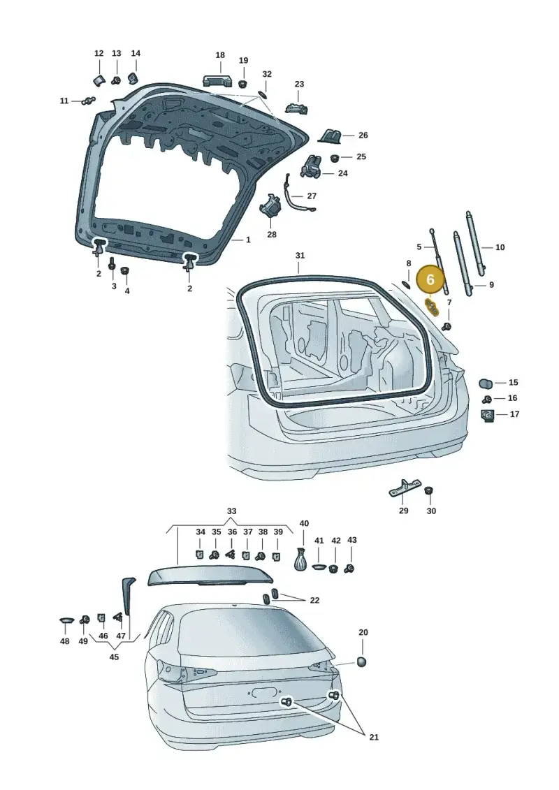 3J0827427A — Skoda Superb Combi (2023-) diagram 3p0827010, position 6
