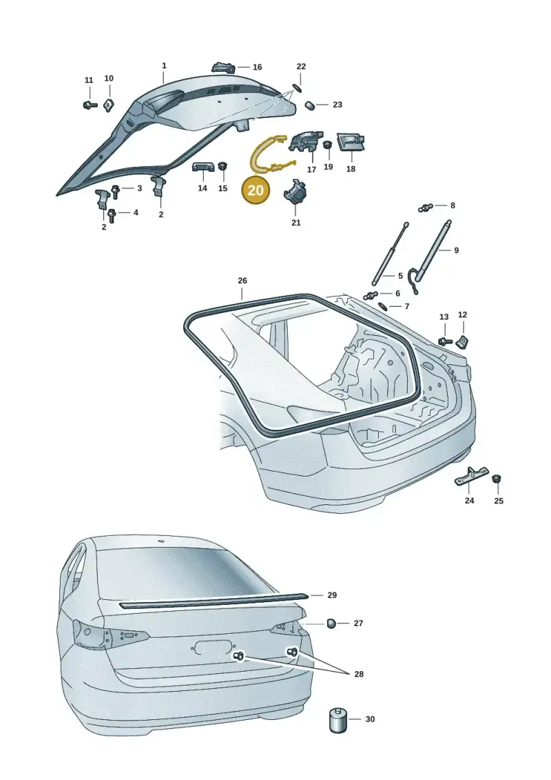 3J0827535 — Skoda Superb Combi (2023-) diagram 3p0827000, position 20