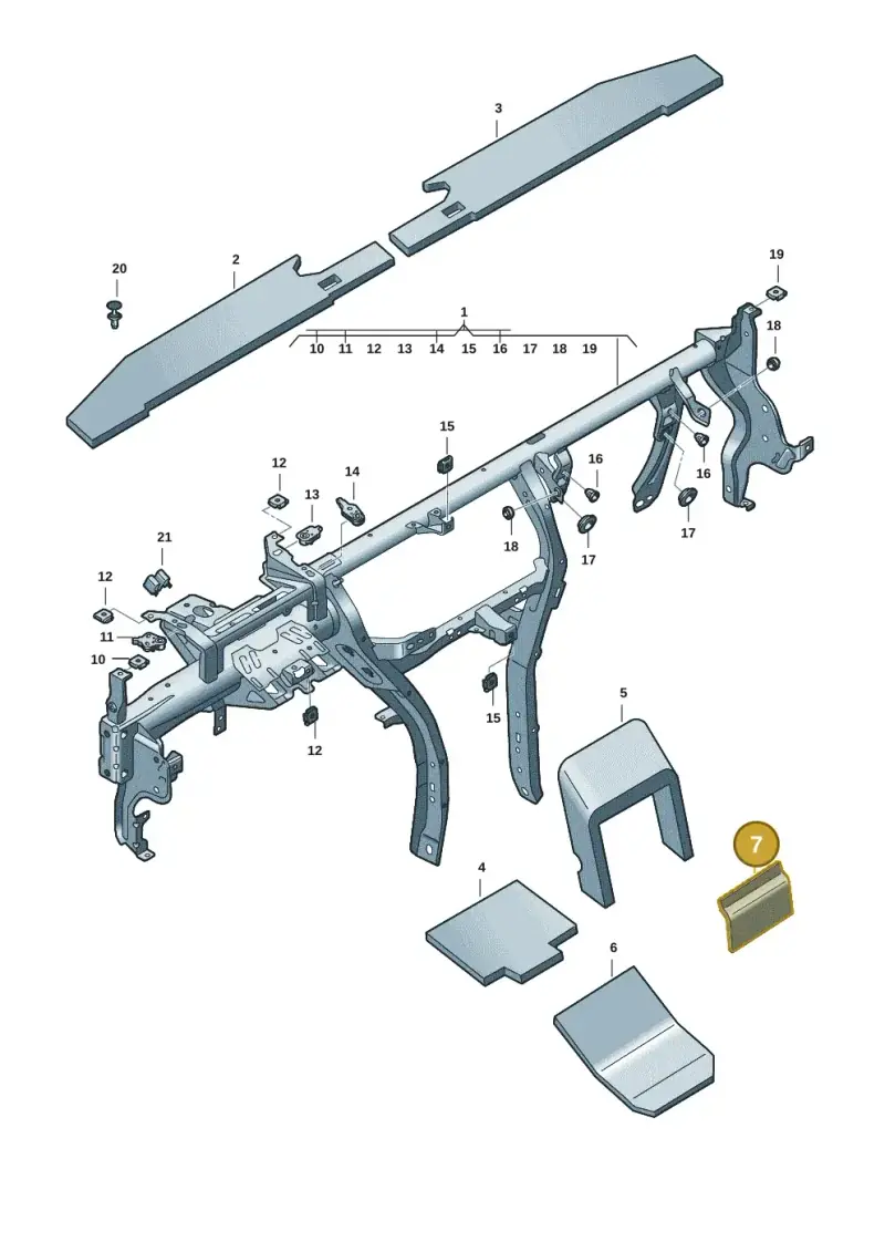 3J0863309 — Skoda Superb Combi (2023-) diagram 3p0857000, position 7