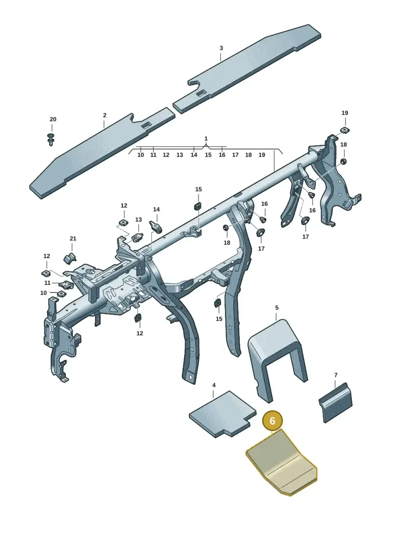 3J0863310 — Skoda Superb Combi (2023-) diagram 3p0857000, position 6