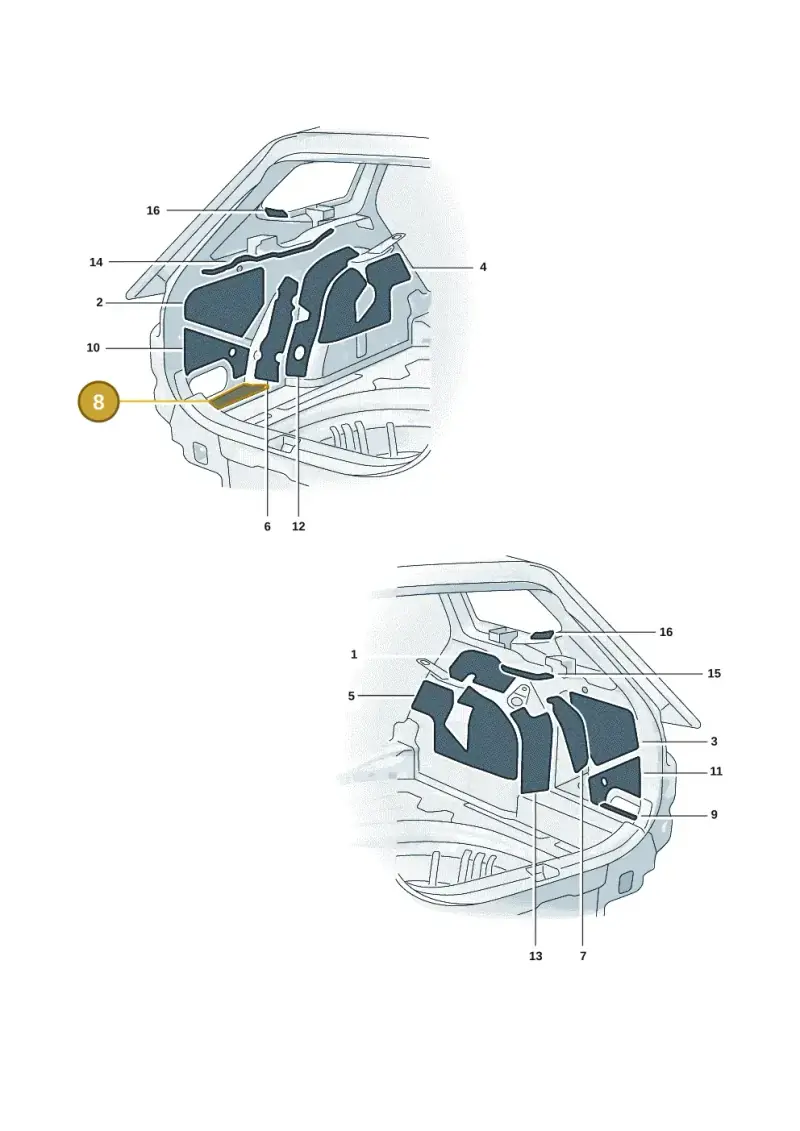 3J0863829 — Skoda Superb Combi (2023-) diagram 3p0863200, position 8