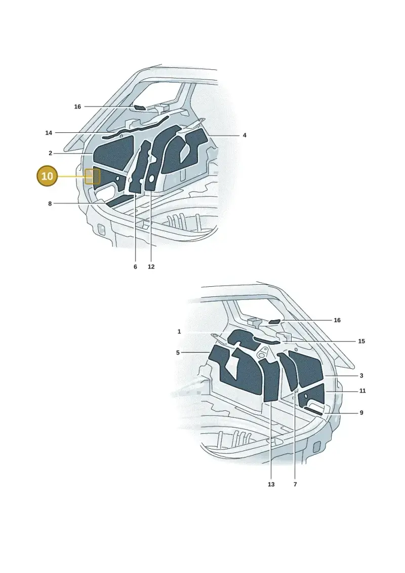 3J0863833A — Skoda Superb Combi (2023-) diagram 3p0863200, position 10