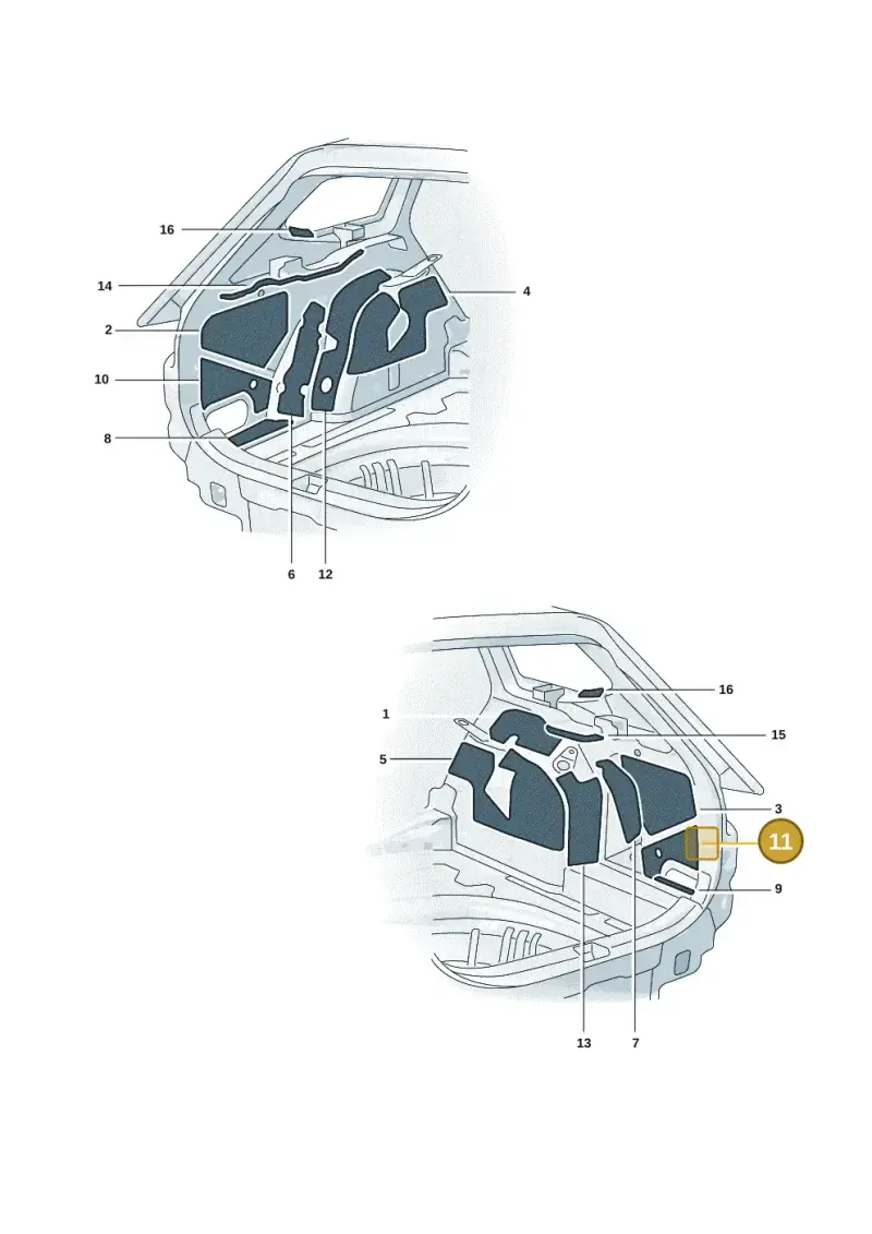 3J0863834A — Skoda Superb Combi (2023-) diagram 3p0863200, position 11