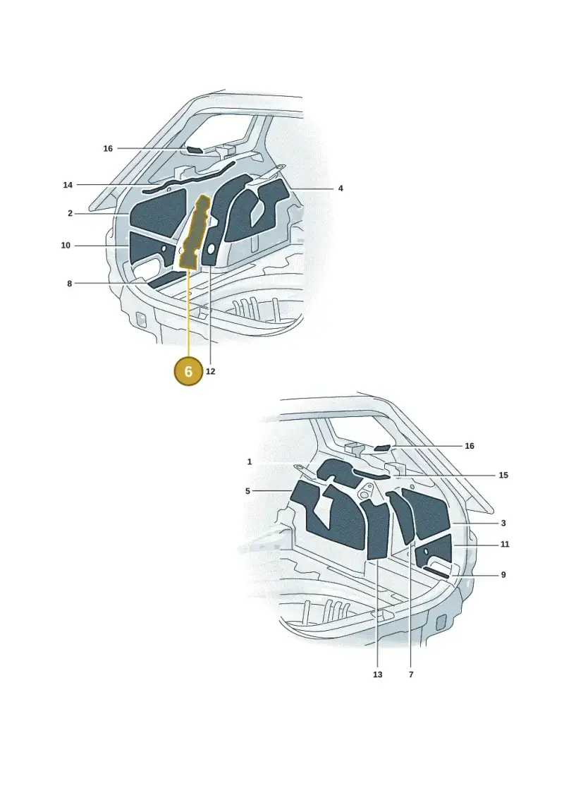 3J0863895 — Skoda Superb Combi (2023-) diagram 3p0863200, position 6