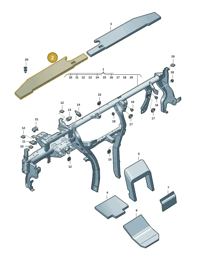 3J0863949A — Skoda Superb Combi (2023-) diagram 3p0857000, position 2