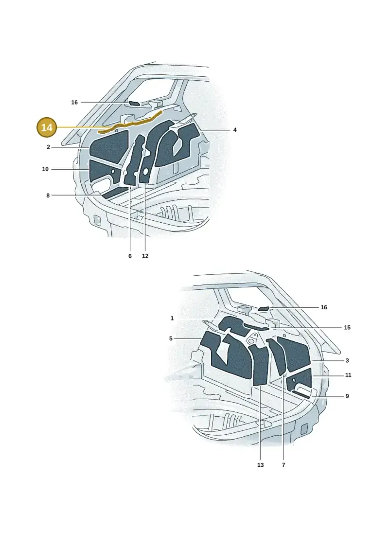 3J0867049 — Skoda Superb Combi (2023-) diagram 3p0863200, position 14