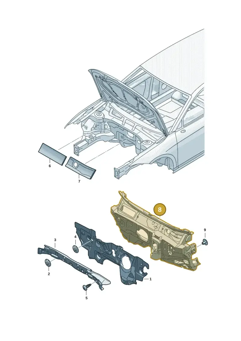 3J2863934 — Skoda Superb Combi (2023-) diagram 3p0863010, position 8