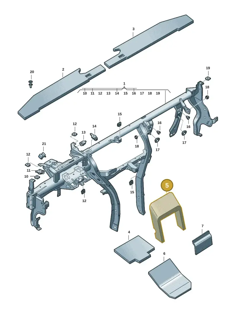 3J2863959 — Skoda Superb Combi (2023-) diagram 3p0857000, position 5