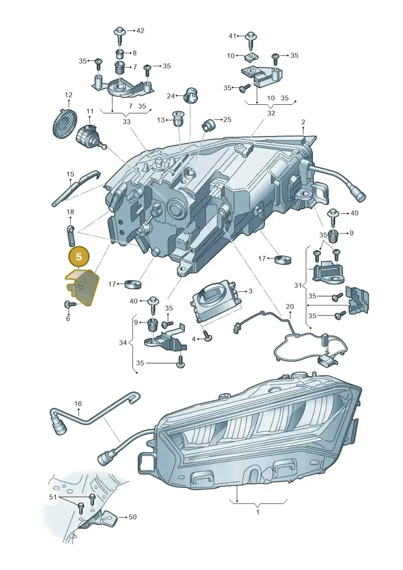 3P0941479A — Skoda Superb Combi (2023-) diagram 3p0941000, position 5