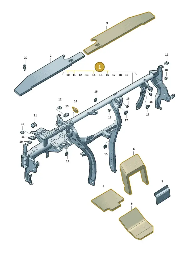3P1857017B — Skoda Superb Combi (2023-2024) diagram 3p0857000, position 1