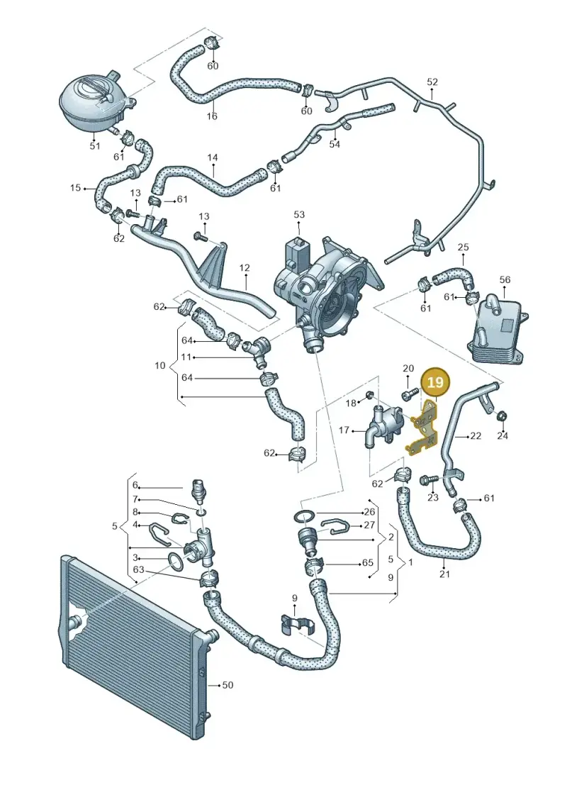 3Q0121093AJ — Skoda Octavia (2019-2024) diagram 890121230, position 19