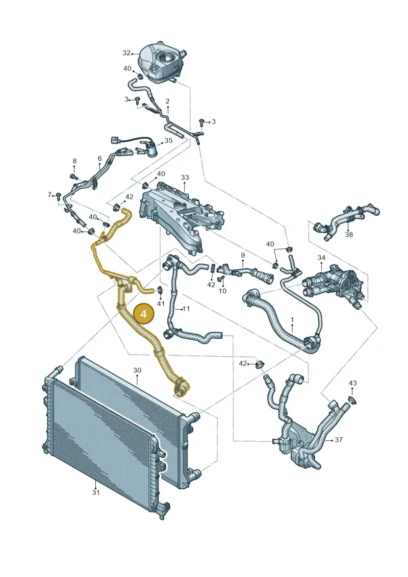 3Q0122051CD — Skoda Superb Combi (2023-) diagram 884121750, position 4