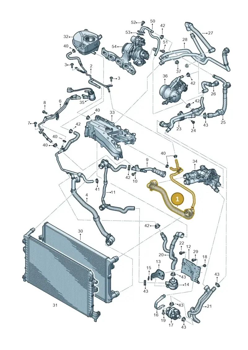 3Q0122101CH — Skoda Octavia (2019-2024) diagram 585121709, position 1
